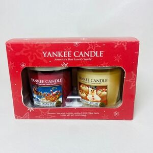 Yankee Candle Set Of 2 Christmas‎ Cookie Christmas Eve 7oz Tumbler Jar Set New